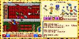 The Avatar and friends stand near a sawmill blade inside a building.