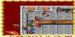 The Avatar stands in the bakery behind the counter near the stone ovens with fire inside.