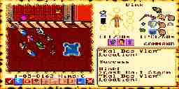 The Avatar stands with friends outside the Britain shops and casts the Hail Storm spell as giant balls of ice rain from the sky.