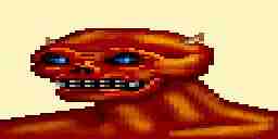 Small red gargoyle enemy with small horns and sharp teeth.