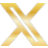 logo for x/twitter to the left of its link.