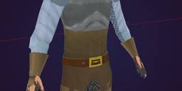 3D Model of a man wearign metal and leather medieval armor.